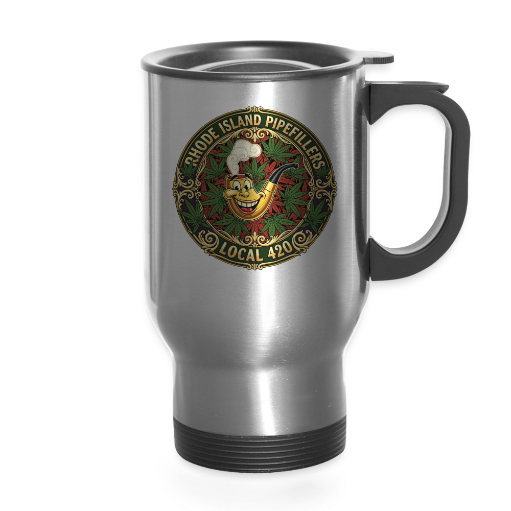 TEXAS PIPEFILLERS LOCAL 420 14oz Stainless Steel Travel Mug - silver