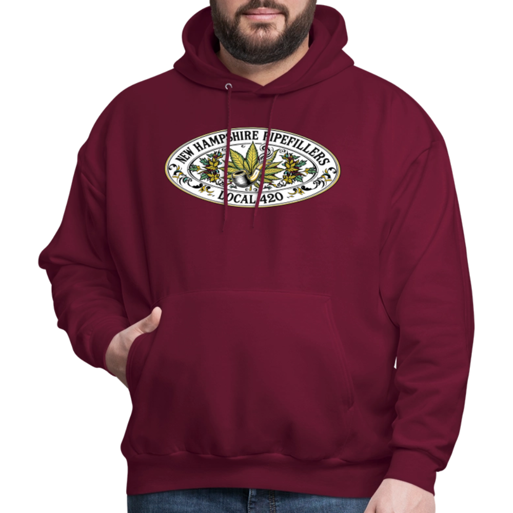 NEW HAMPSHIRE PIPEFILLERS LOCAL 420 Men's Hoodie - burgundy