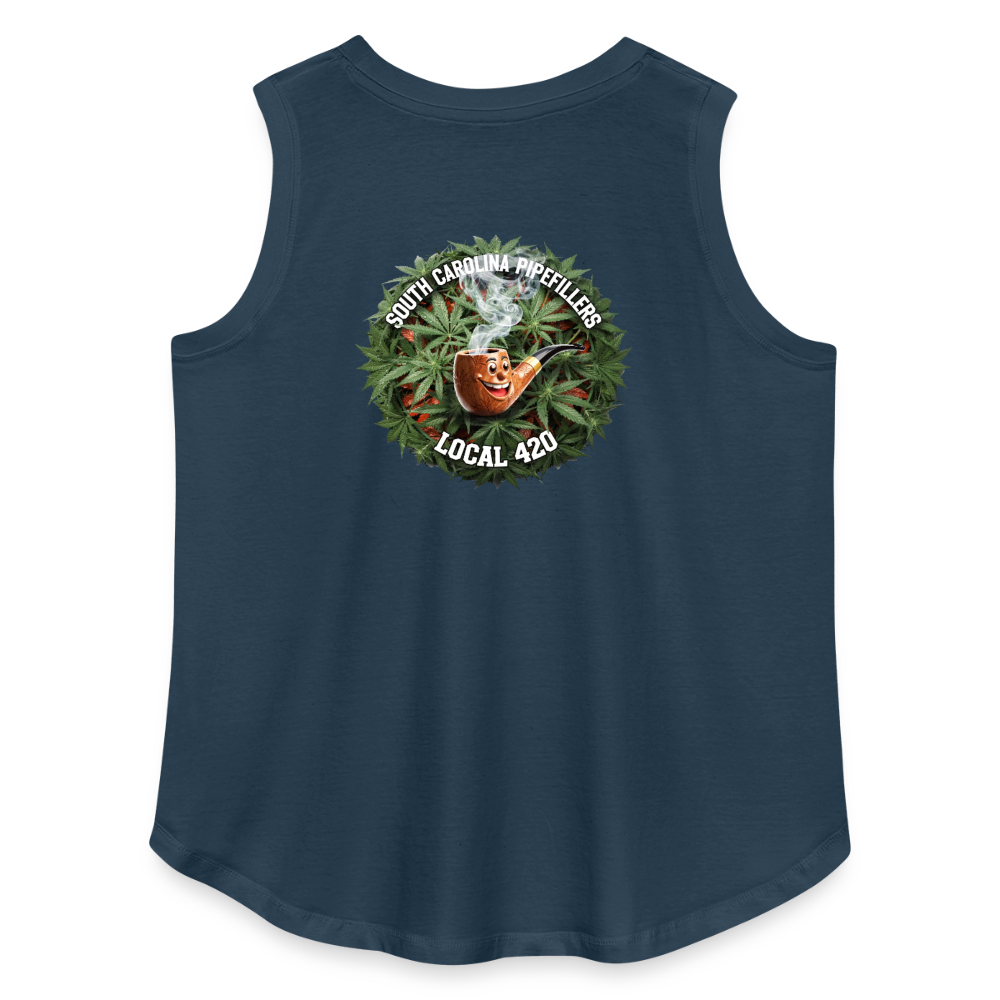 SOUTH CAROLINA PIPEFILLERS LOCAL 420 F/B DESIGN Women's Curvy Relaxed Tank Top - denim