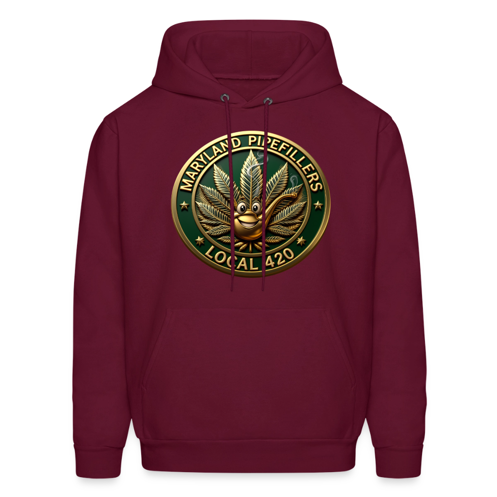 MARYLAND PIPEFILLERS LOCAL 420 Men's Hoodie - burgundy