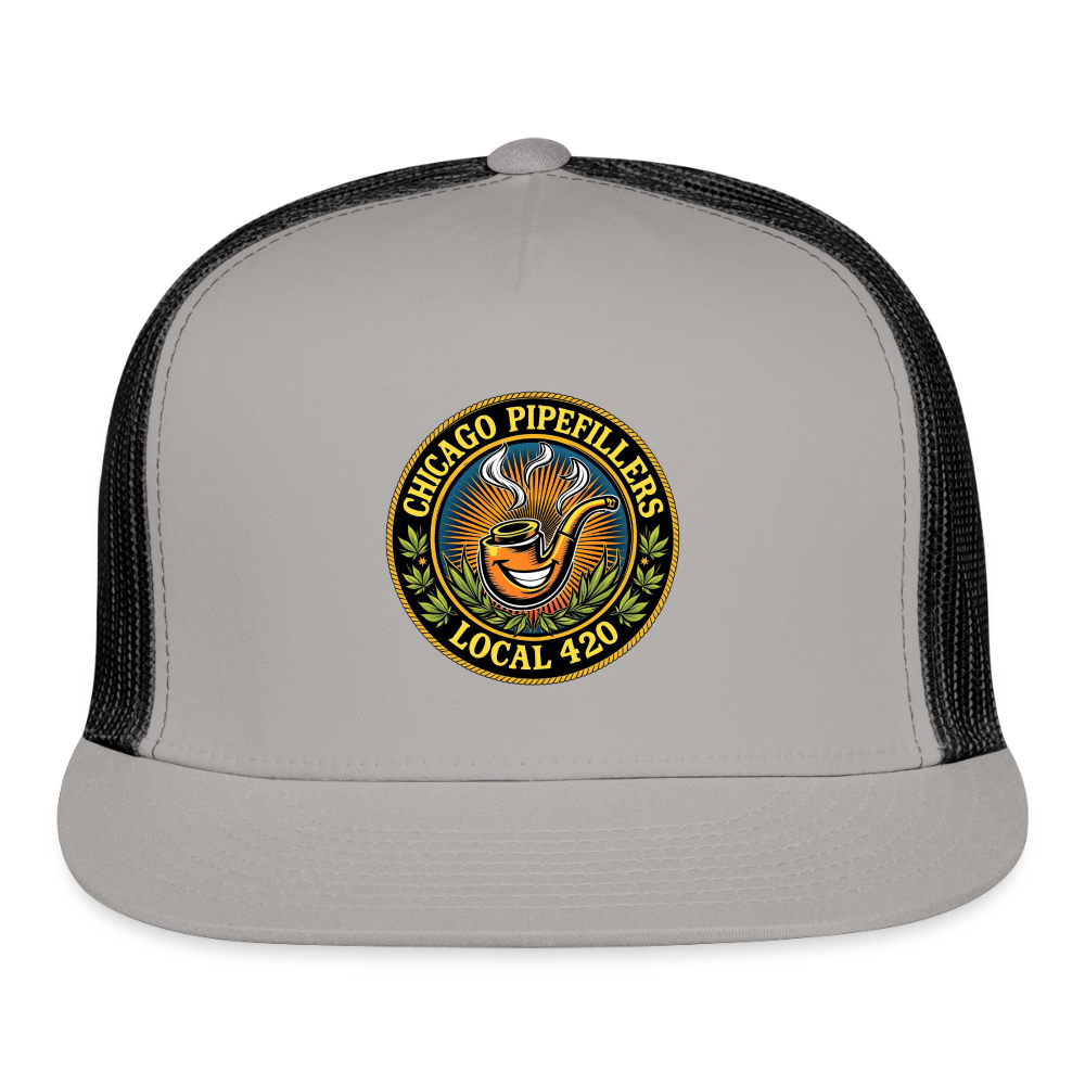 CHICAGO PIPEFILLERS LOCAL 420 Trucker Hat - gray/black