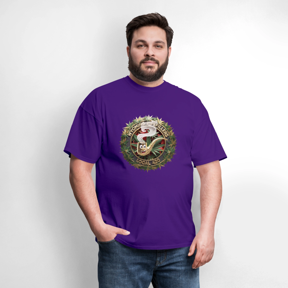 WYOMING PIPEFILLERS LOCAL 420 F/B DESIGN Men's Hoodie - purple