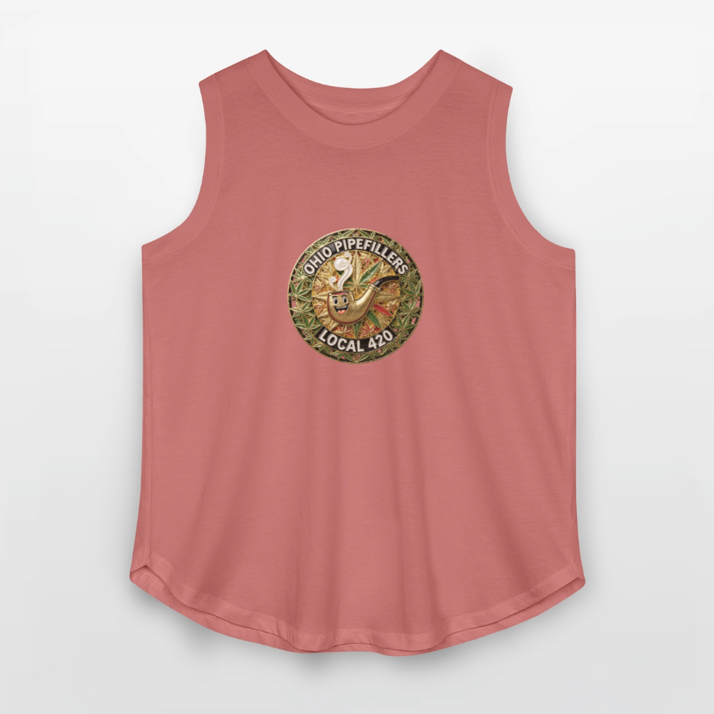 OHIO PIPEFILLERS LOCAL 420  F/B DESIGNS Women's Curvy Relaxed Tank Top - mauve