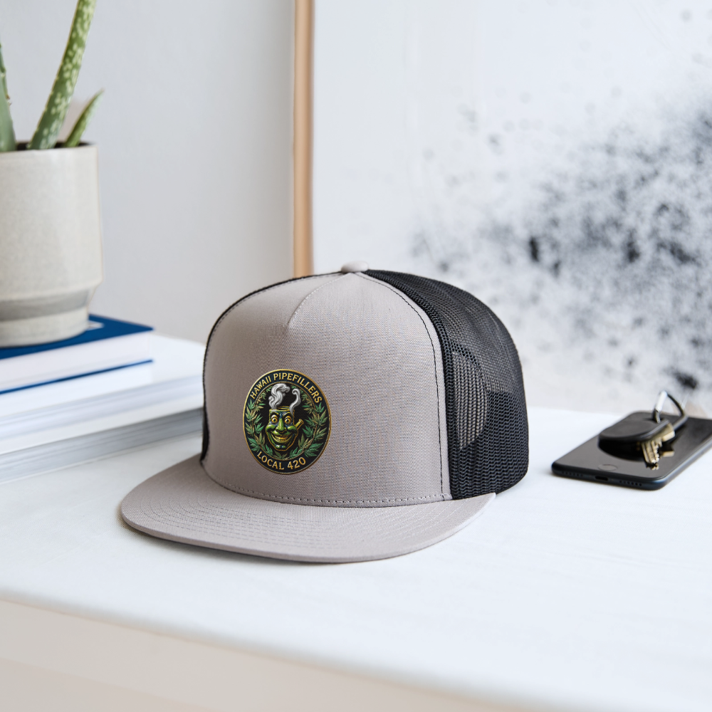HAWAII PIPEFILLERS LOCAL 420 Trucker Hat - gray/black
