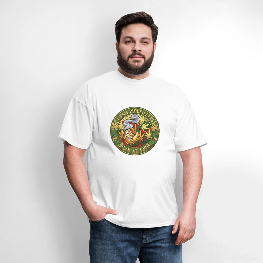 UTAH PIPEFILLERS LOCAL 420 F/B DESIGN Men's T-Shirt - white