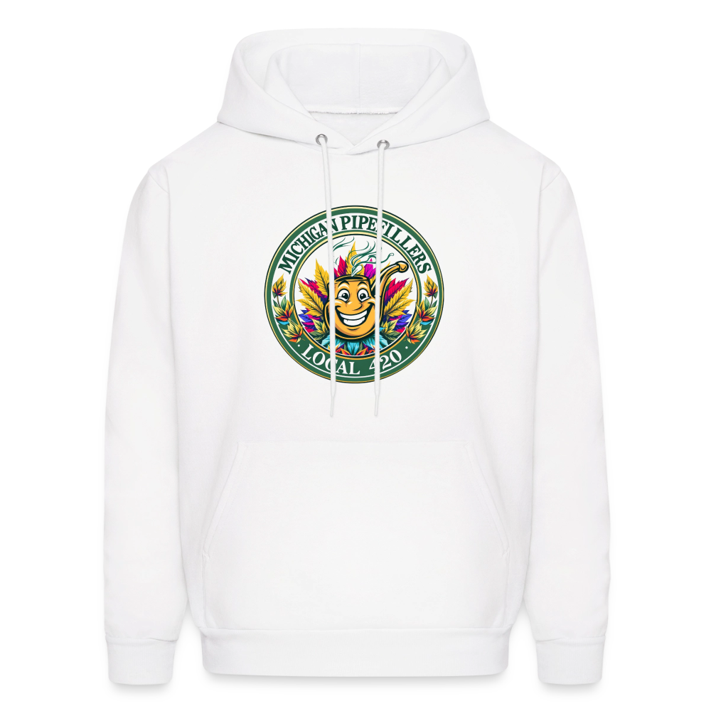 MICHIGAN PIPEFILLERS LOCAL 420 Men's Hoodie - white