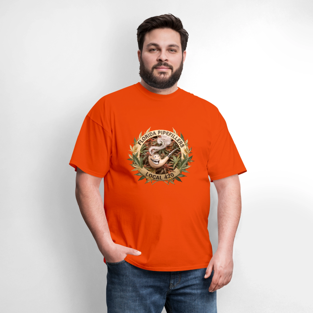 FLORIDA PIPEFILLERS LOCAL 420 F/B DESIGN Men's T-Shirt - orange