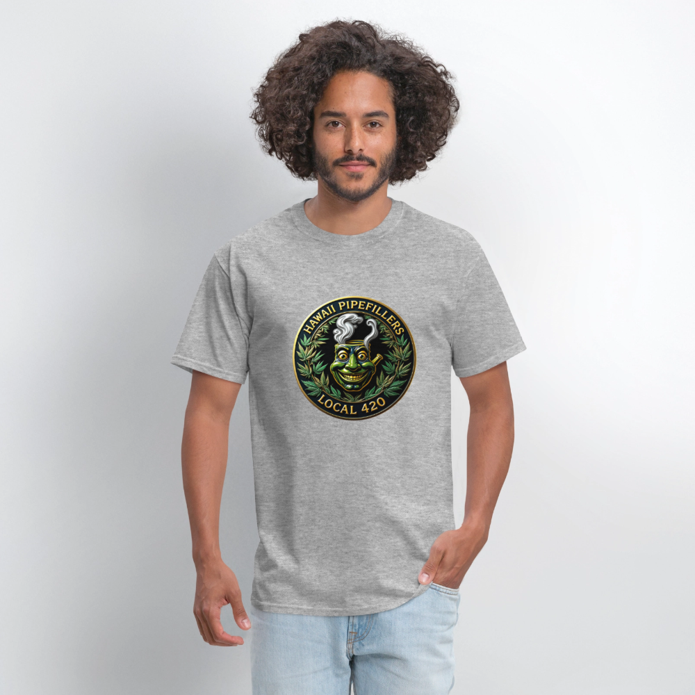 HAWAII PIPEFILLERS LOCAL 420 Men's T-Shirt - heather gray