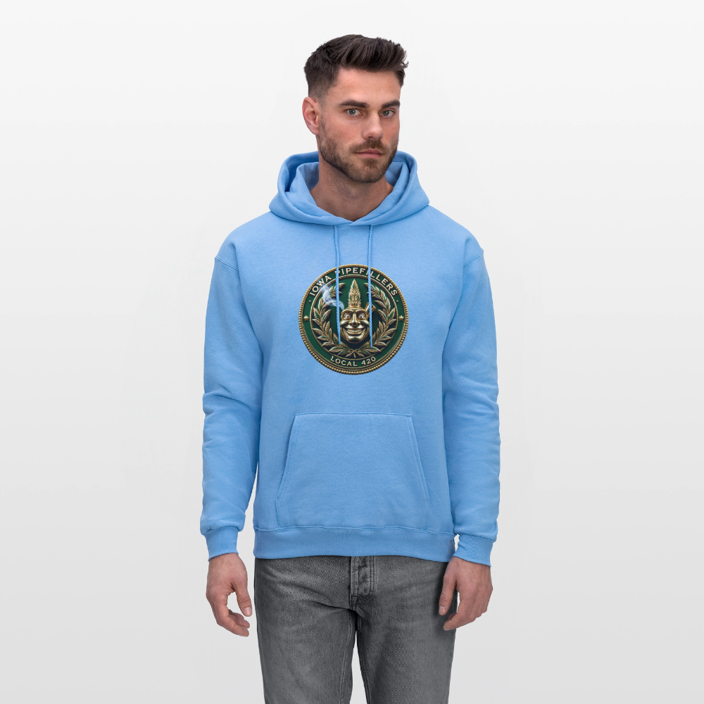 IOWA PIPEFILLERS LOCAL 420 Men's Hoodie - carolina blue
