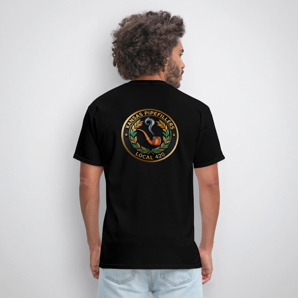 KANSAS PIPEFILLERS LOCAL 420 Men's T-Shirt - black