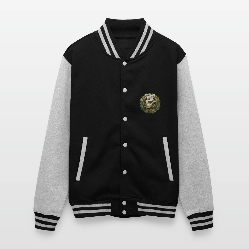 WYOMING PIPEFILLERS LOCAL 420 / 4 EMBLEM Unisex College Sweat Jacket - black/heather grey