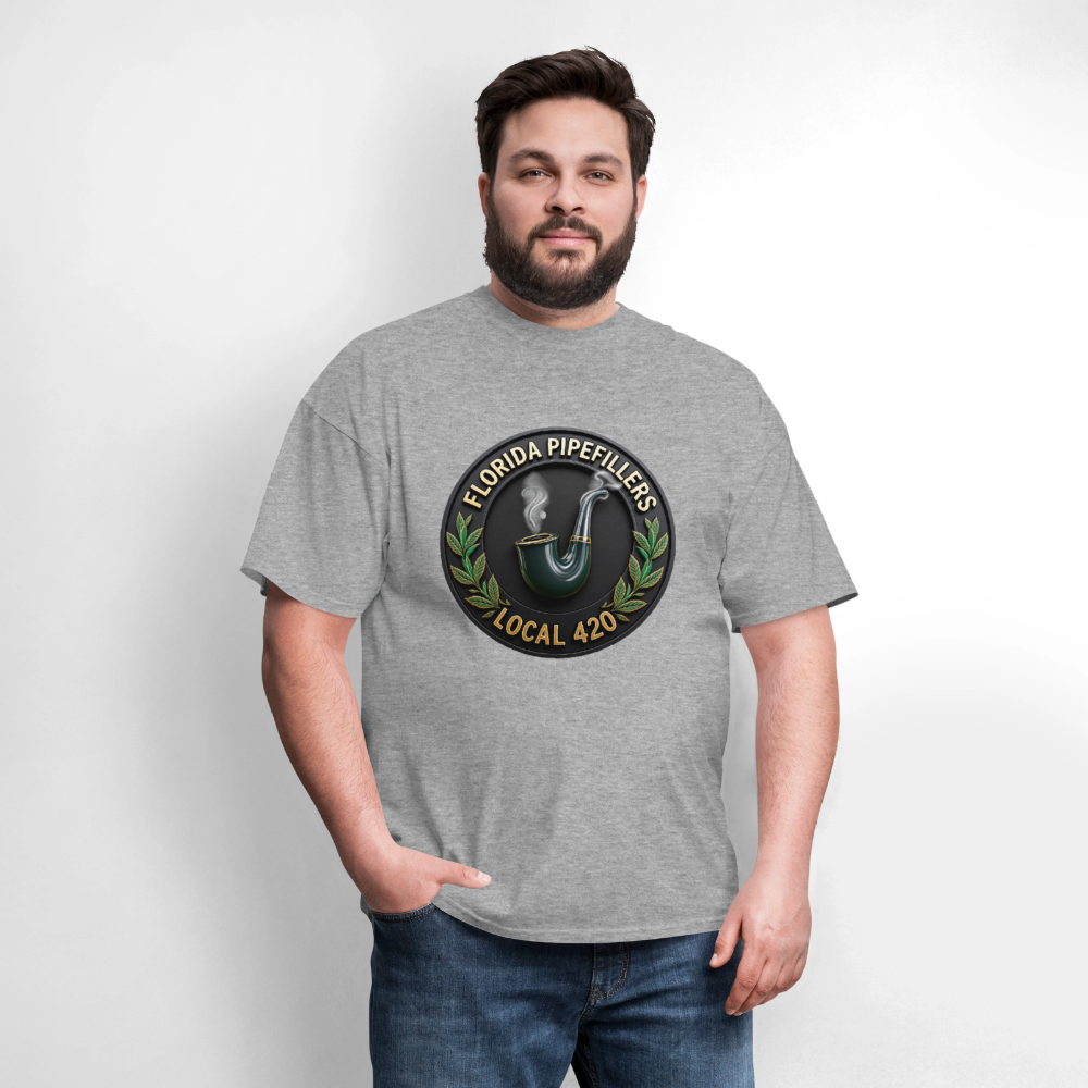 FLORIDA PIPEFILLERS LOCAL 420 F/B DESIGN Men's T-Shirt - heather gray