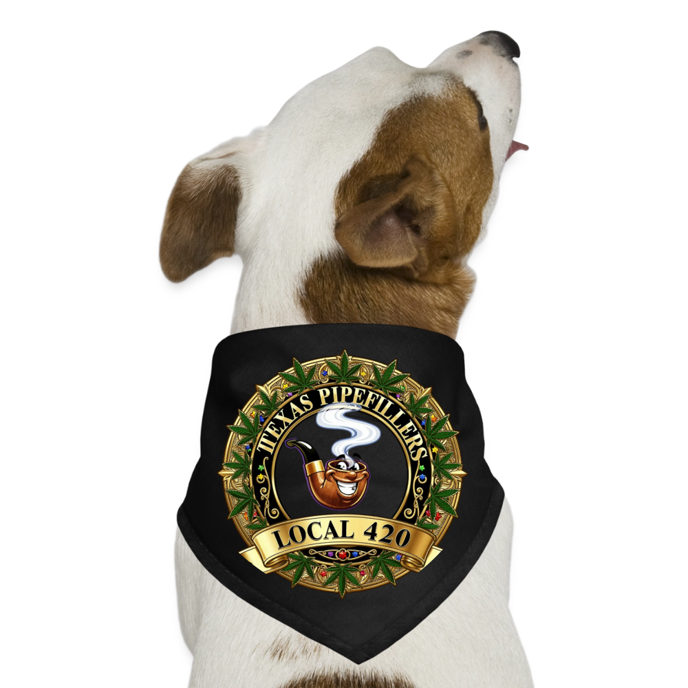 TEXAS PIPEFILLERS LOCAL 420 Union Dog Bandana - black