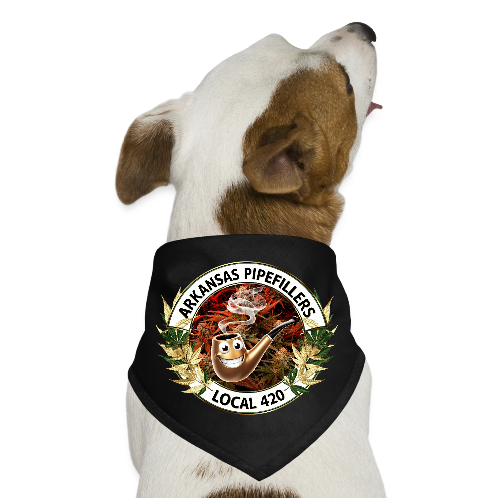ARKANSAS  PIPEFILLERS LOCAL 420 Union Dog Bandana - black