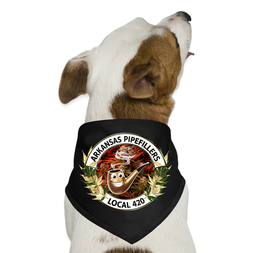 ARKANSAS  PIPEFILLERS LOCAL 420 Union Dog Bandana - black