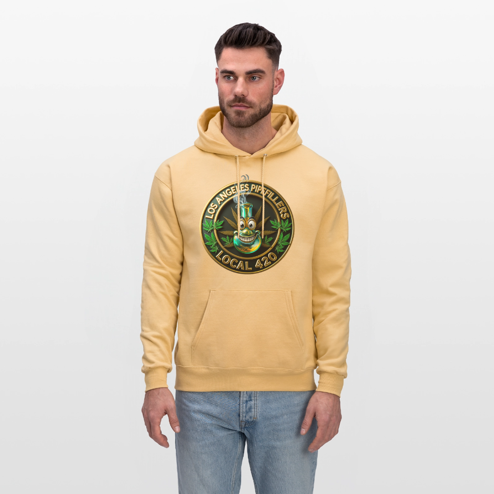 LOS ANGLES PIPEFILLERS LOCAL 420 Men's Hoodie - light gold 