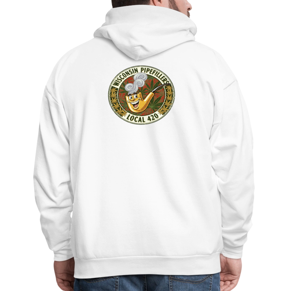 WISCONSIN PIPEFILLERS LOCL 420 F/B DESIGN Men's Hoodie - white