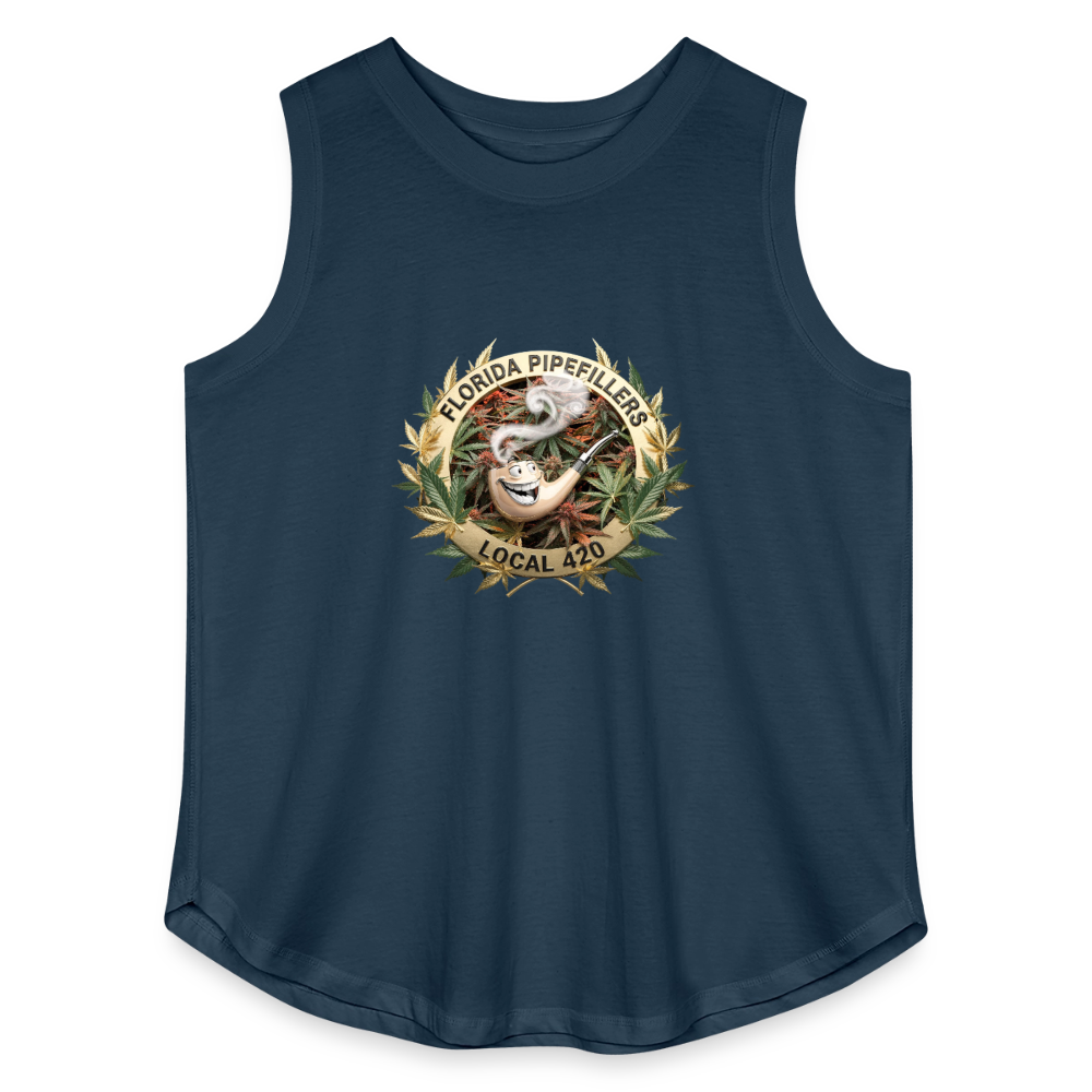 FLORIDA PIPEFILLERS LOCAL 420 F/B DESIGN Women's Curvy Relaxed Tank Top - denim