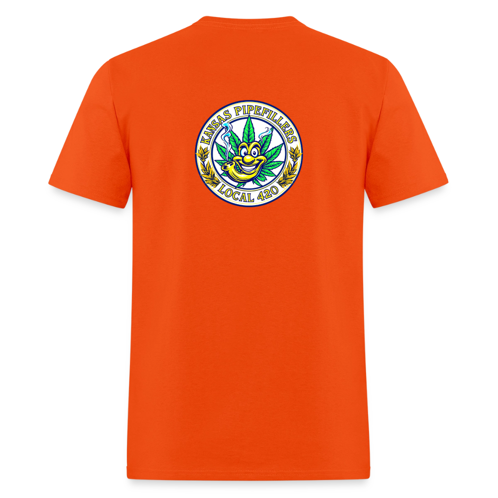 KANSAS PIPEFILLERS LOCAL 420 F/B DESIGNS Men's T-Shirt - orange