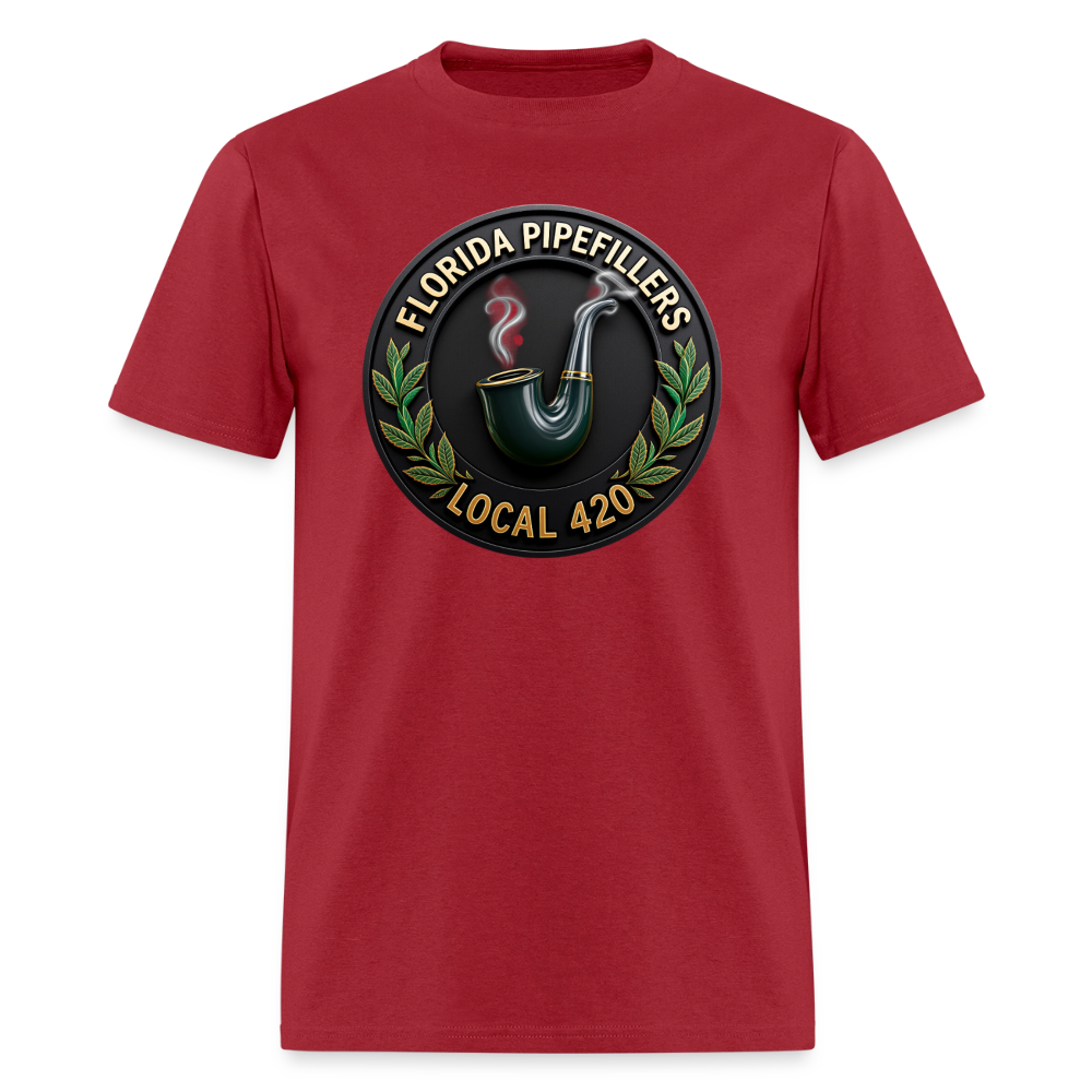 FLORIDA PIPEFILLERS LOCAL 420 F/B DESIGN Men's T-Shirt - true red