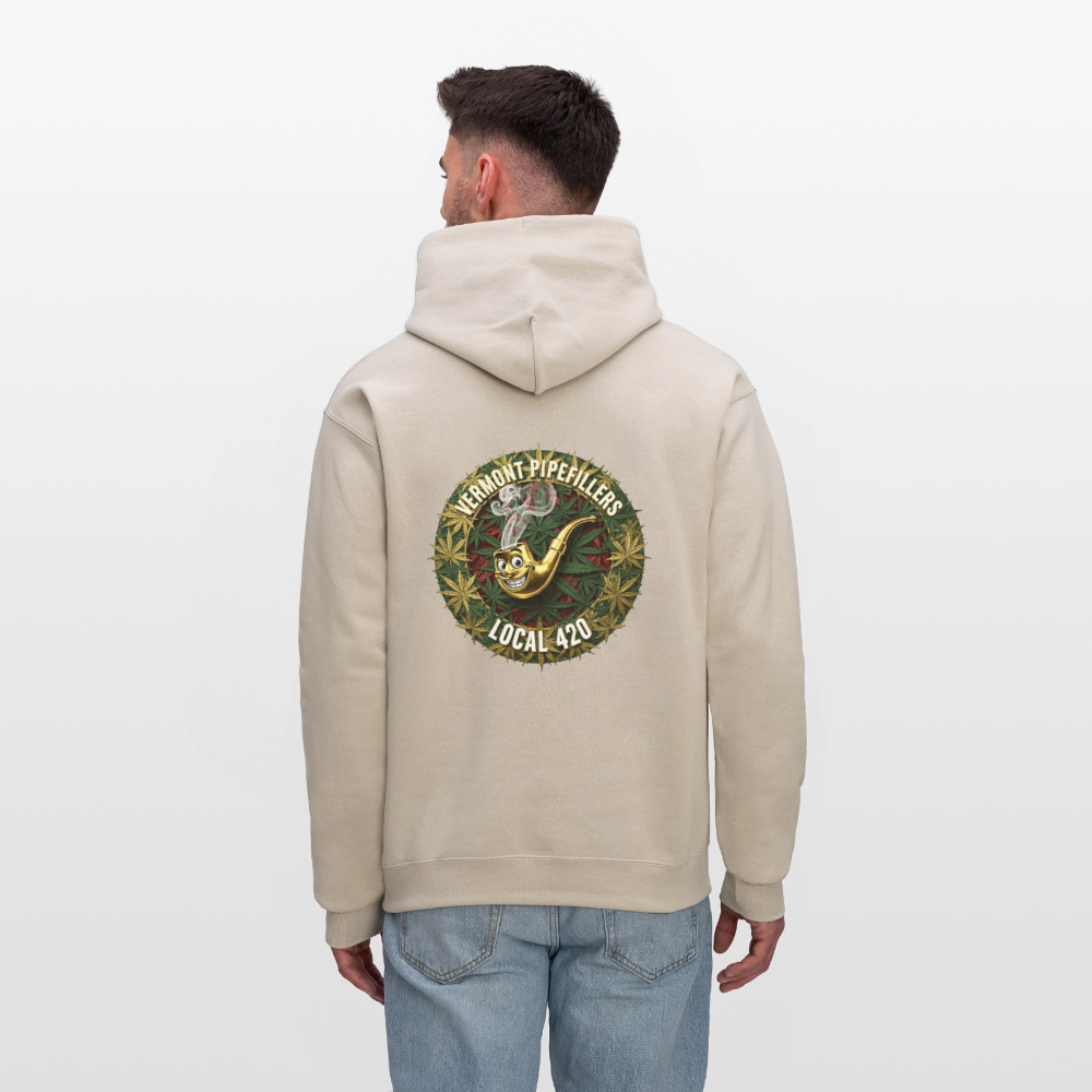 VERMONT PIPEFILLERS LOCAL 420  F/B DESIGN Men's  Hoodie - Sand