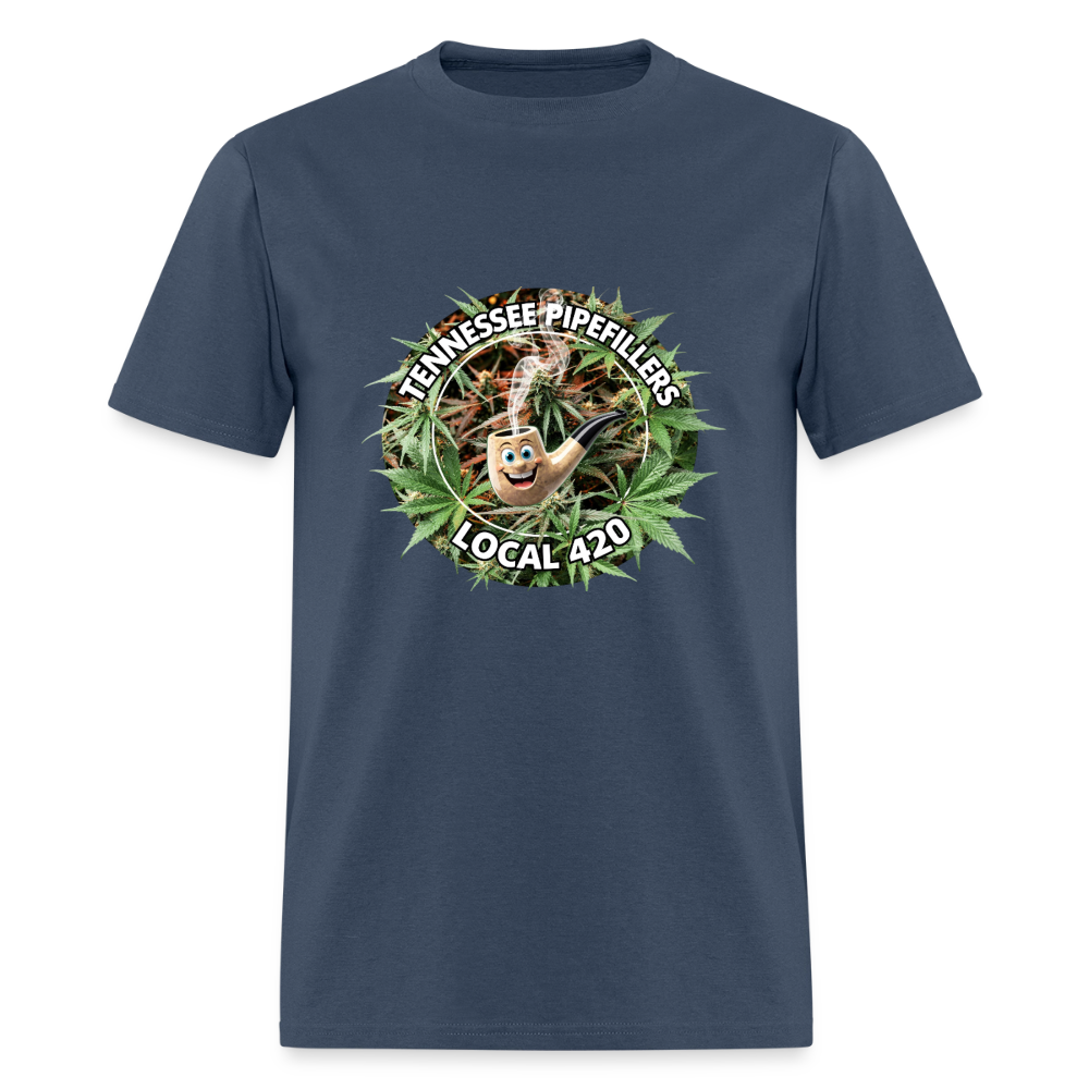 TENNESSEE PIPEFILLERS LOCAL 420 F/B DESIGN Men's T-Shirt -  blue dusk
