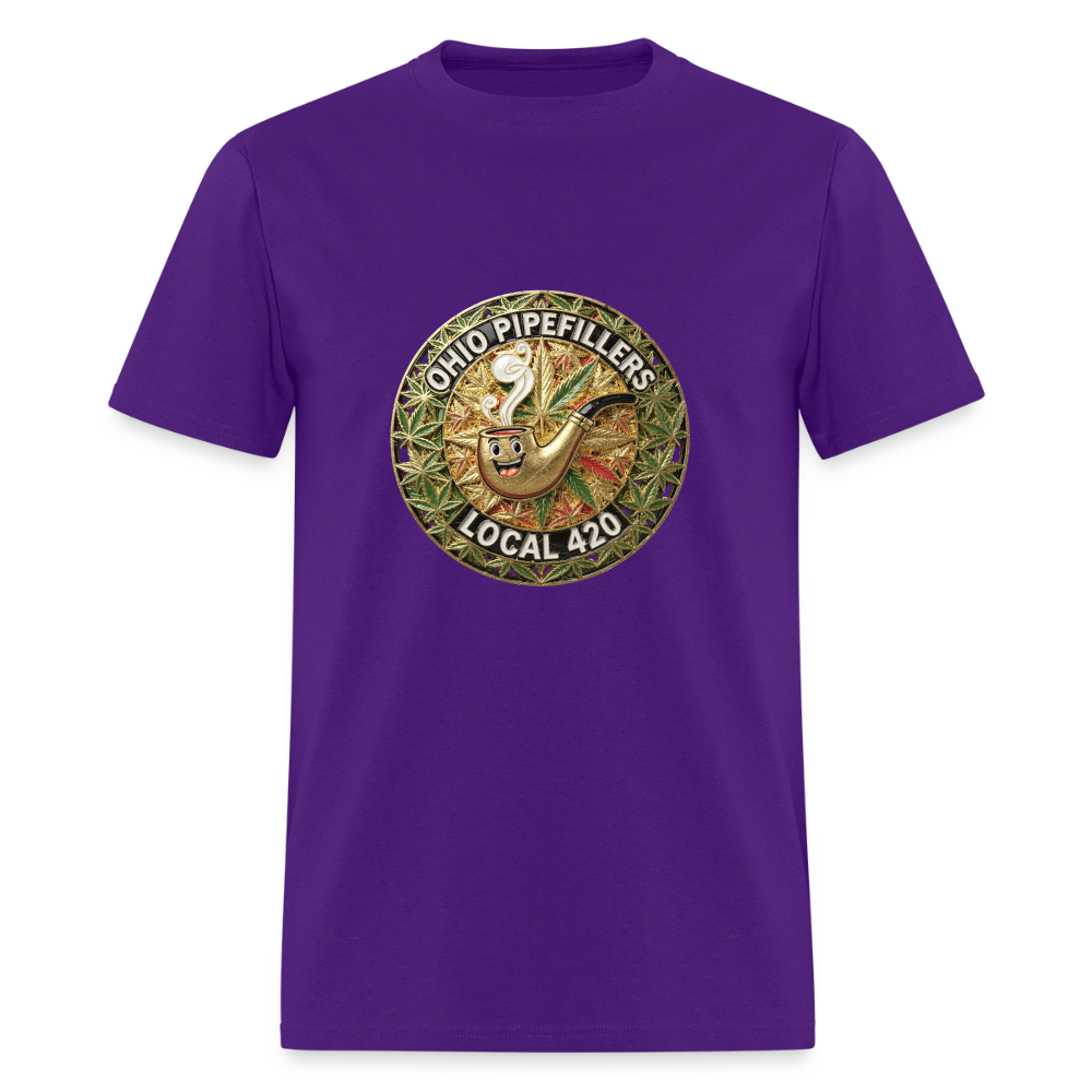 OHIO PIPEFILLERS LOCAL 420  F/B DESIGNS Men's T-Shirt - purple