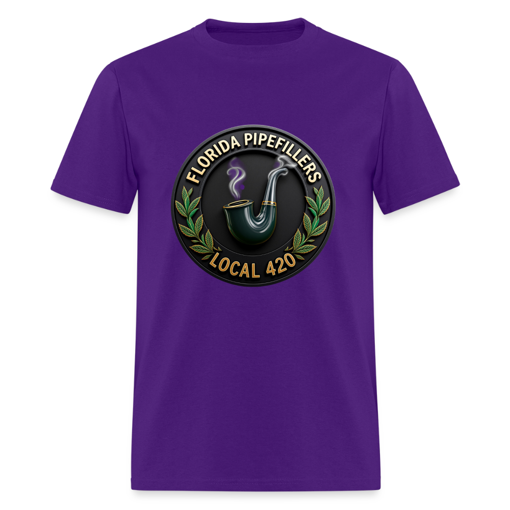 FLORIDA PIPEFILLERS LOCAL 420 Men's T-Shirt - purple
