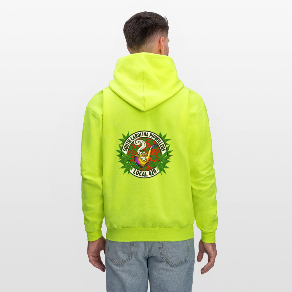 SOUTH CAROLINA PIPEFILLERS LOCAL 420 F/B DESIGN Men's Hoodie - safety green