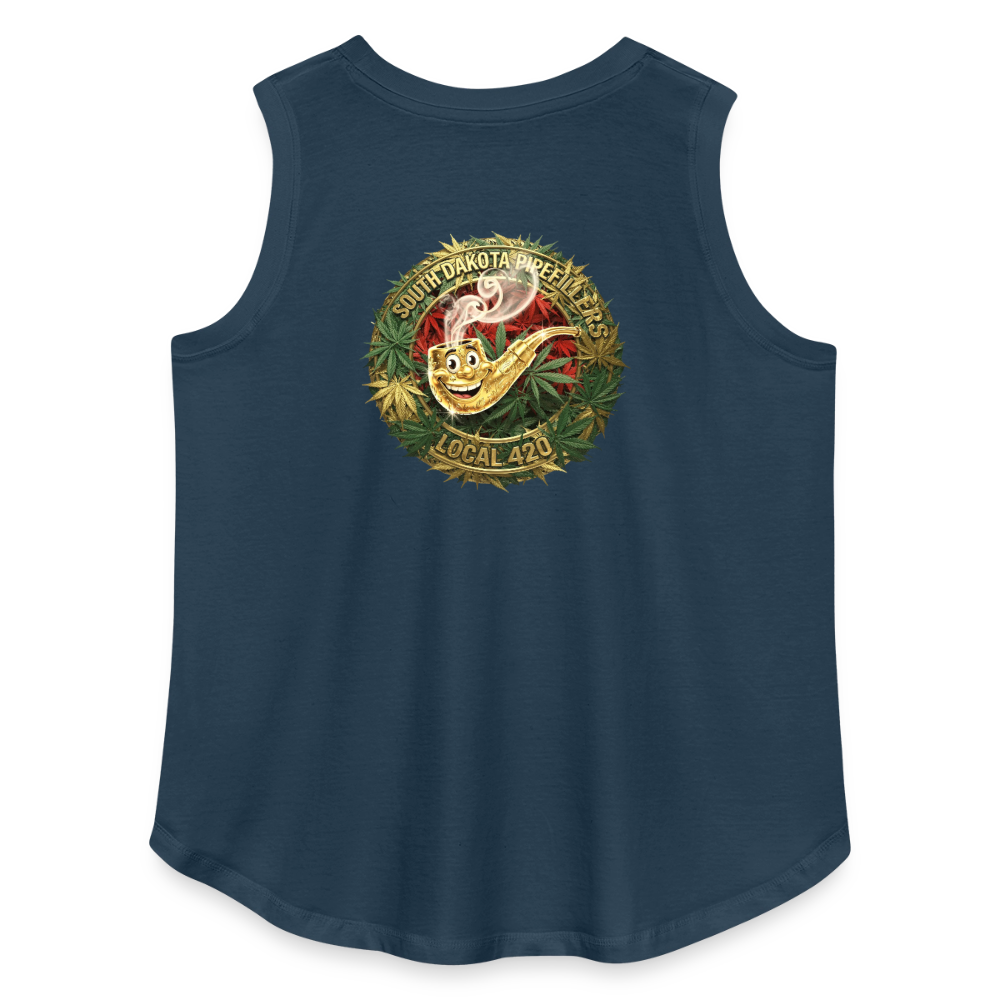 SOUTH DAKOTA PIPEFILLERS LOCAL 420  F/B DESIGN Women's Curvy Relaxed Tank Top - denim