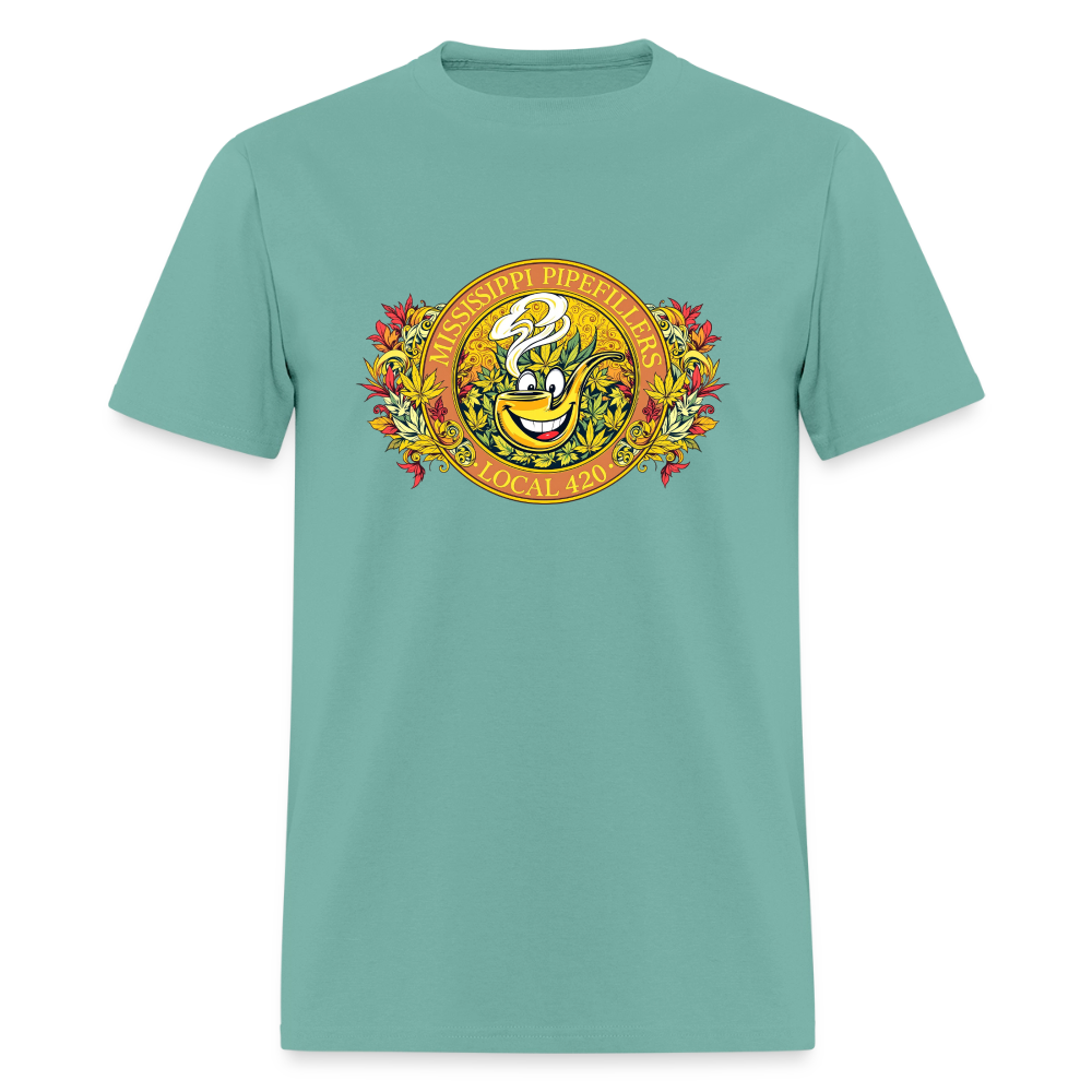 MISSISSIPPI PIPEFILLERS LOCAL 420 F/B DESIGNS Men's T-Shirt - aquatic