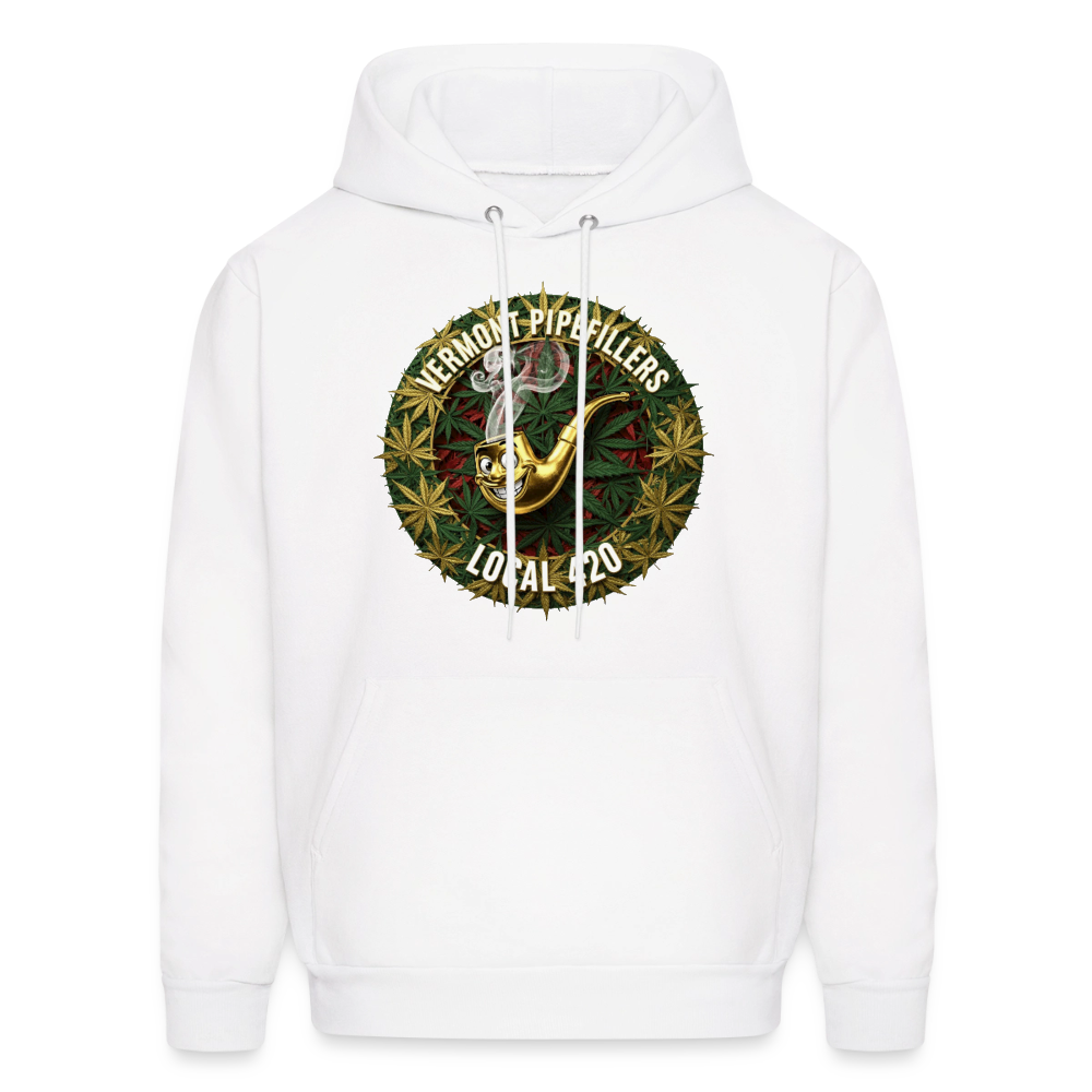 VERMONT PIPEFILLERS LOCAL 420 Men's Hoodie - white