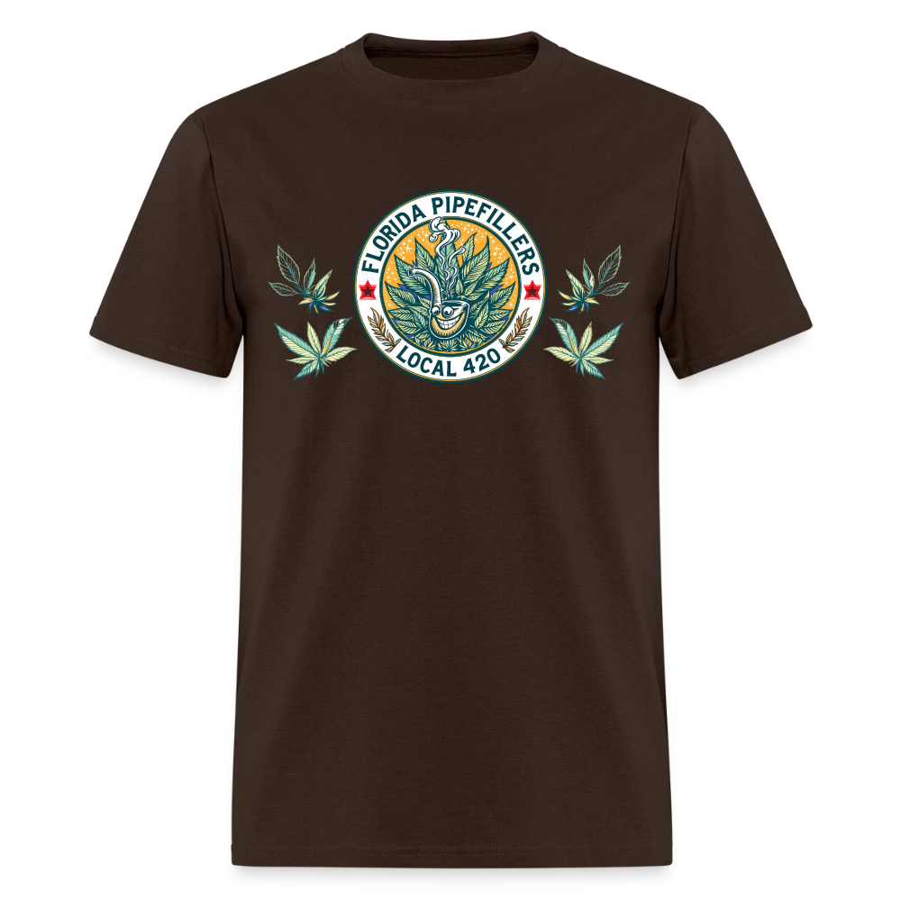 FLORIDA PIPEFILLERS LOCAL 420 F/B DESIGN Men's T-Shirt - brown