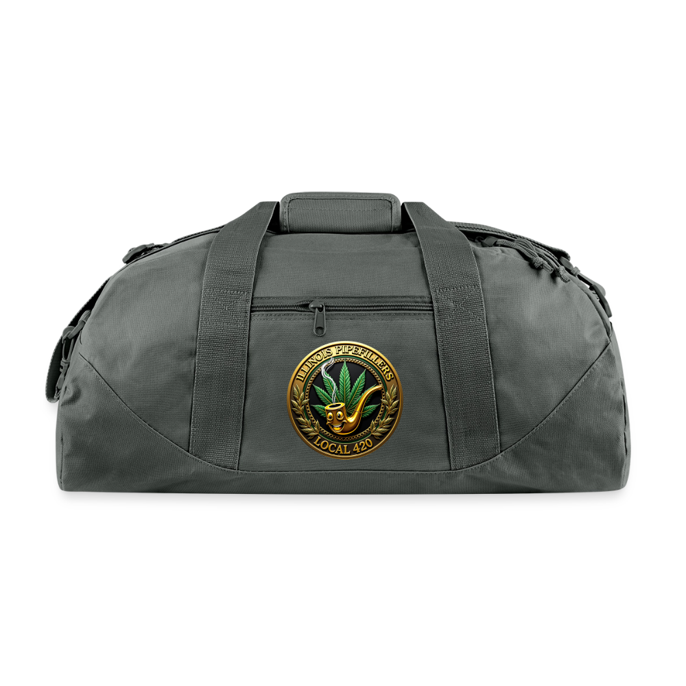 IOWA PIPEFILLERS LOCAL 420 TWO DESIGNS  Duffel Bag - charcoal