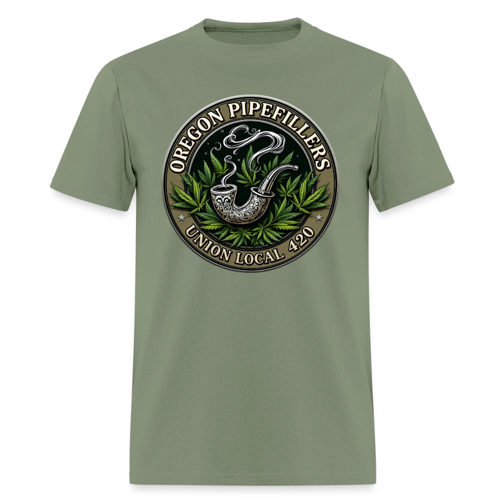 OREGON PIPEFILLERS LOCAL 420 Men's T-Shirt - military green