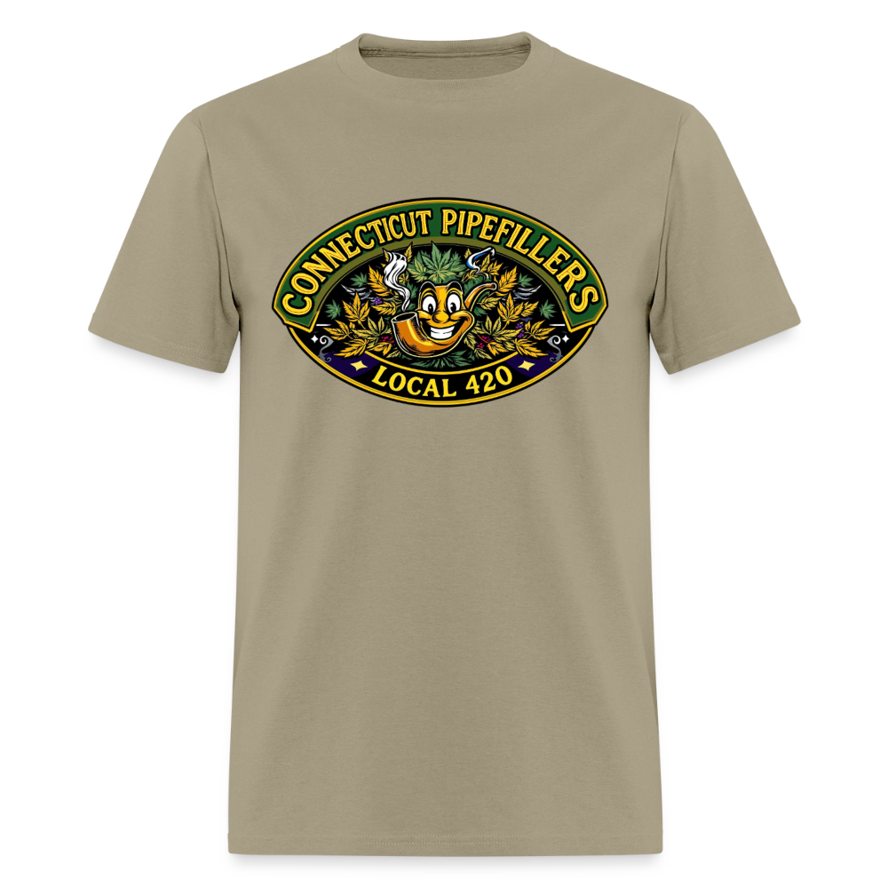 CONNECTICUT PIPEFILLERD LOCAL 420 F/B DESIGN Men's T-Shirt - khaki