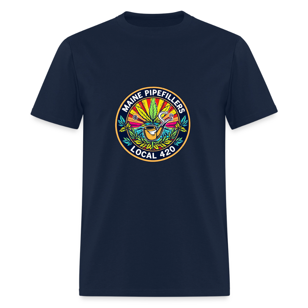 MAINE PIPEFILLERS LOCAL 420 Men's T-Shirt - navy