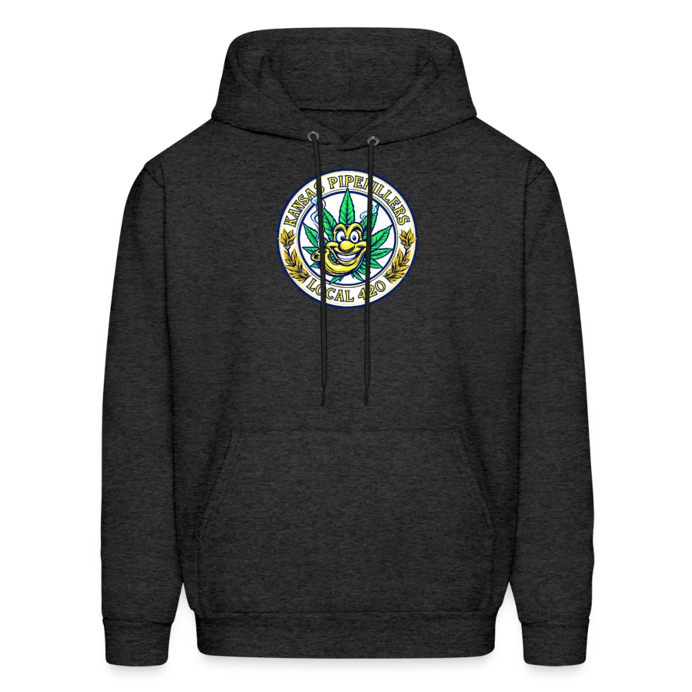 KANSAS PIPEFILLERS LOCAL 420 F/B DESIGNS  Men's Hoodie - charcoal grey