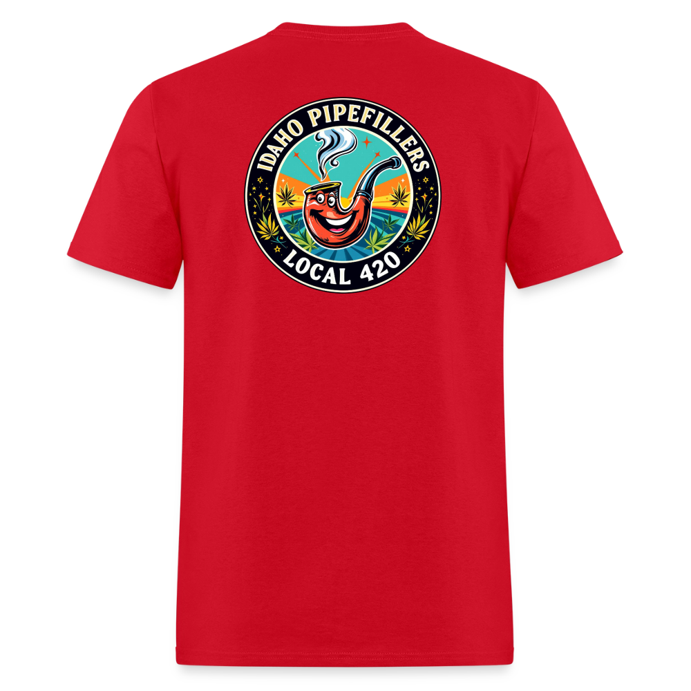 IDAHO PIPEFILLERS LOCAL 420 F/B DESIGN Men's T-Shirt - red