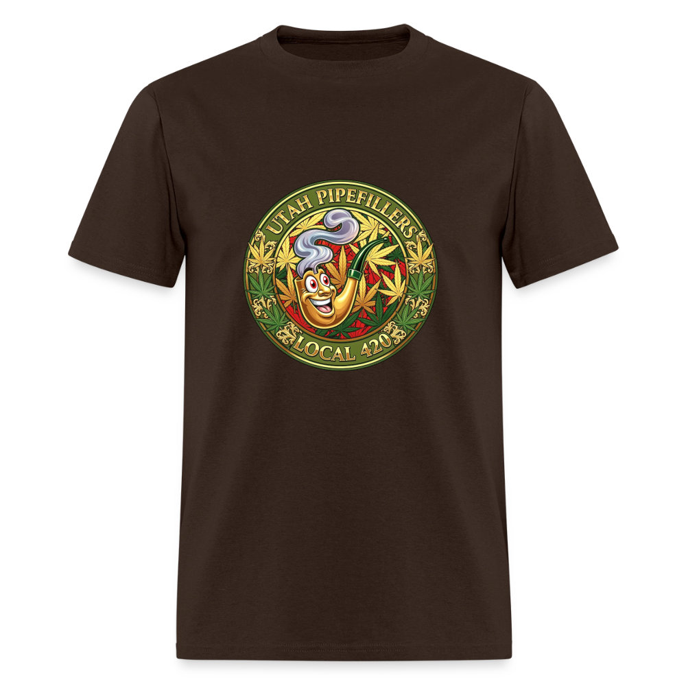 UTAH PIPEFILLERS LOCAL 420 Men's T-Shirt - brown