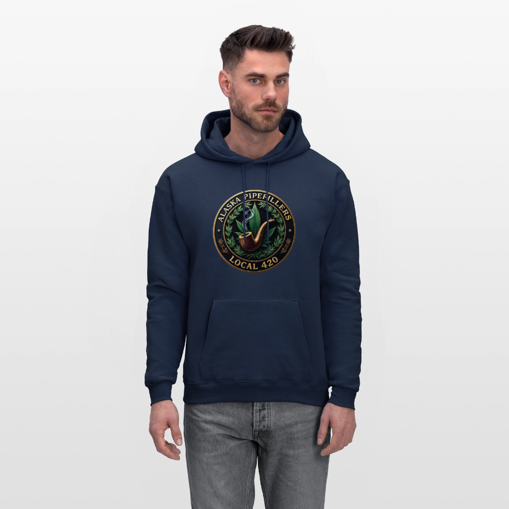 ALASKA PIPEFILLERS LOCAL 420 F/B DESIGN Men's Hoodie - navy