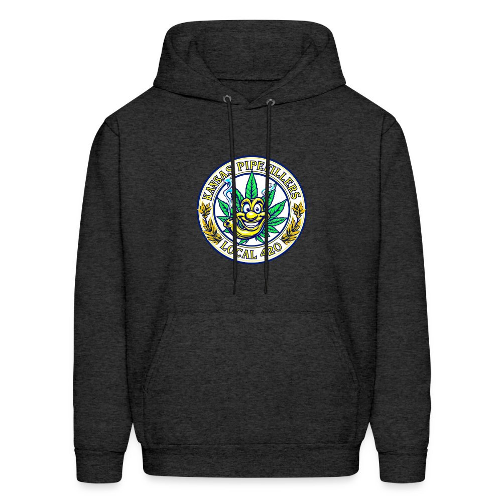 KANSAS PIPEFILLERS LOCAL 420 F/B DESIGNS Men's Hoodie - charcoal grey