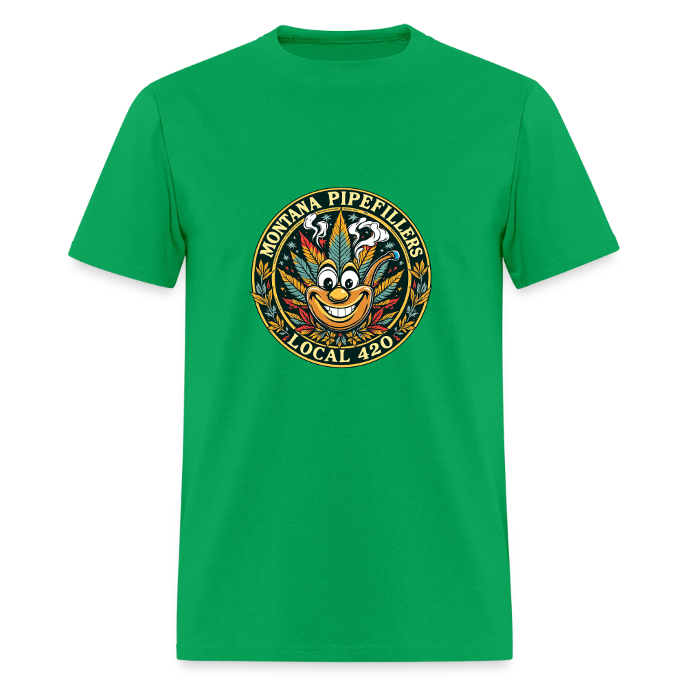 MONTANA PIPEFILLERS LOCAL 420 Men's T-Shirt - bright green
