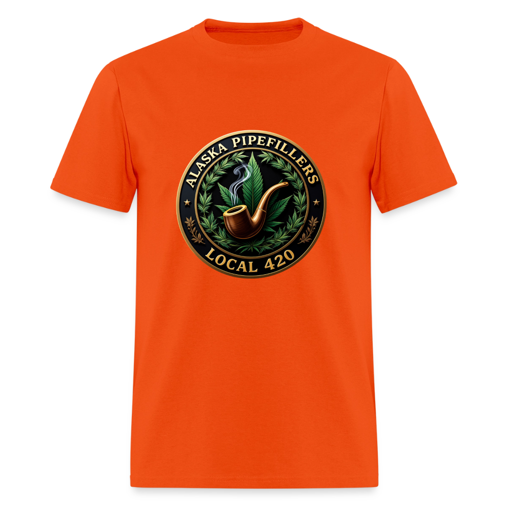 ALASKA PIPEFILLERS LOCAL 420 Men's T-Shirt - orange