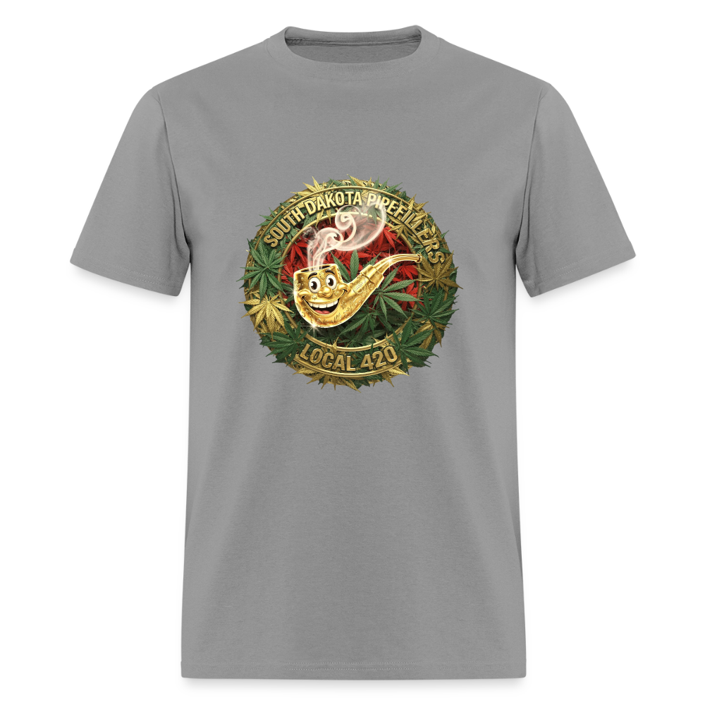 SOUTH DAKOTA PIPEFILLERS LOCAL 420  F/B DESIGN Men's T-Shirt - rock