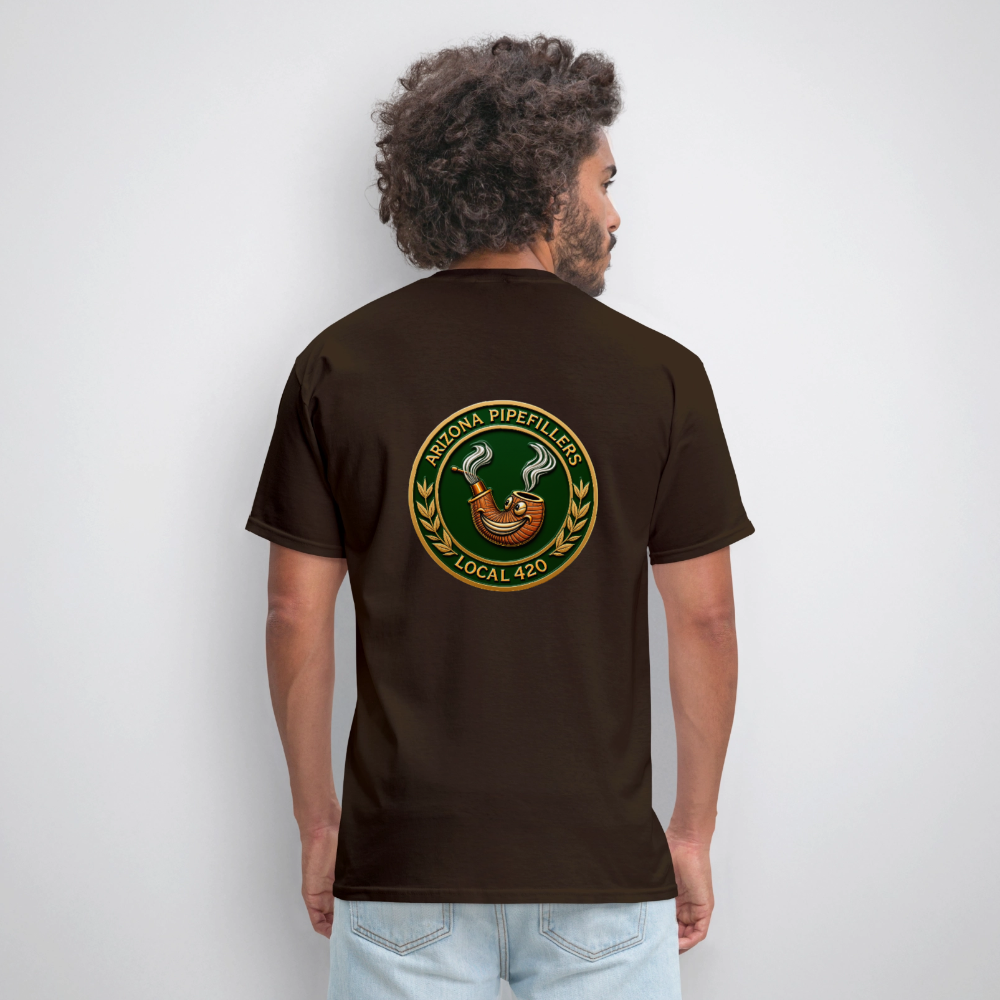 ARIZONIA PIPEFILLERS LOCAL 420 F/B DESIGN Men's T-Shirt - brown