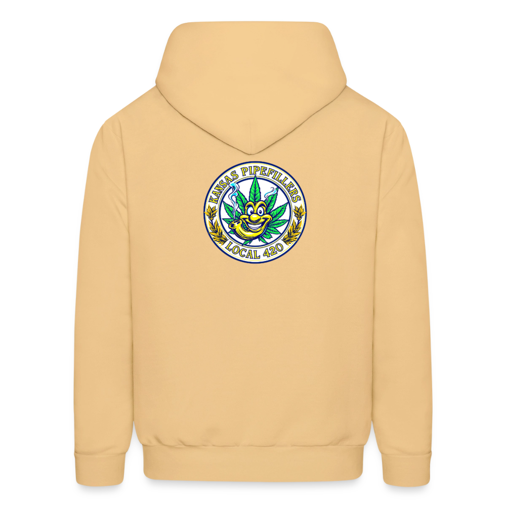 KANSAS PIPEFILLERS LOCAL 420 F/B DESIGNS  Men's Hoodie - light gold 