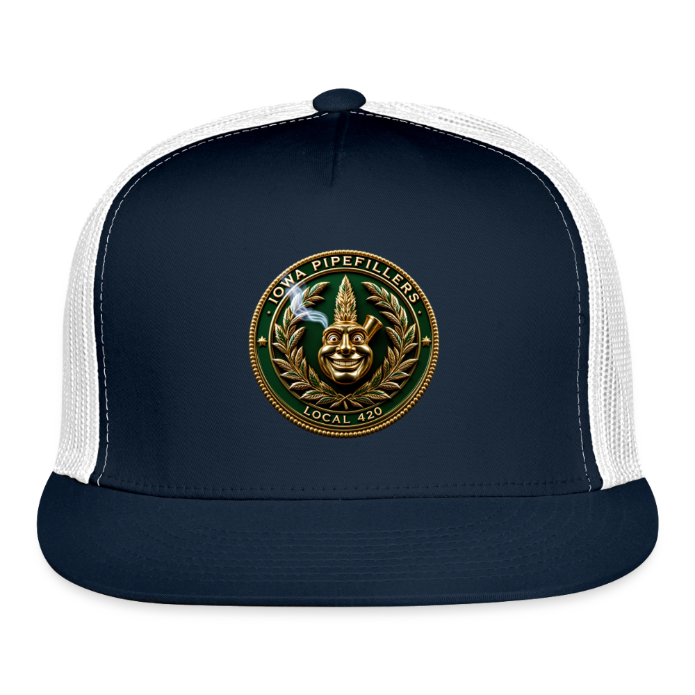 IOWA PIPEFILLERS LOCAL 420 Trucker Hat - navy/white