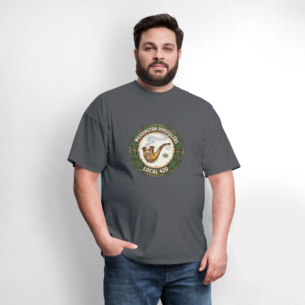 WASHINGTON PIPEFILLERS LOCAL 420 Men's T-Shirt - charcoal