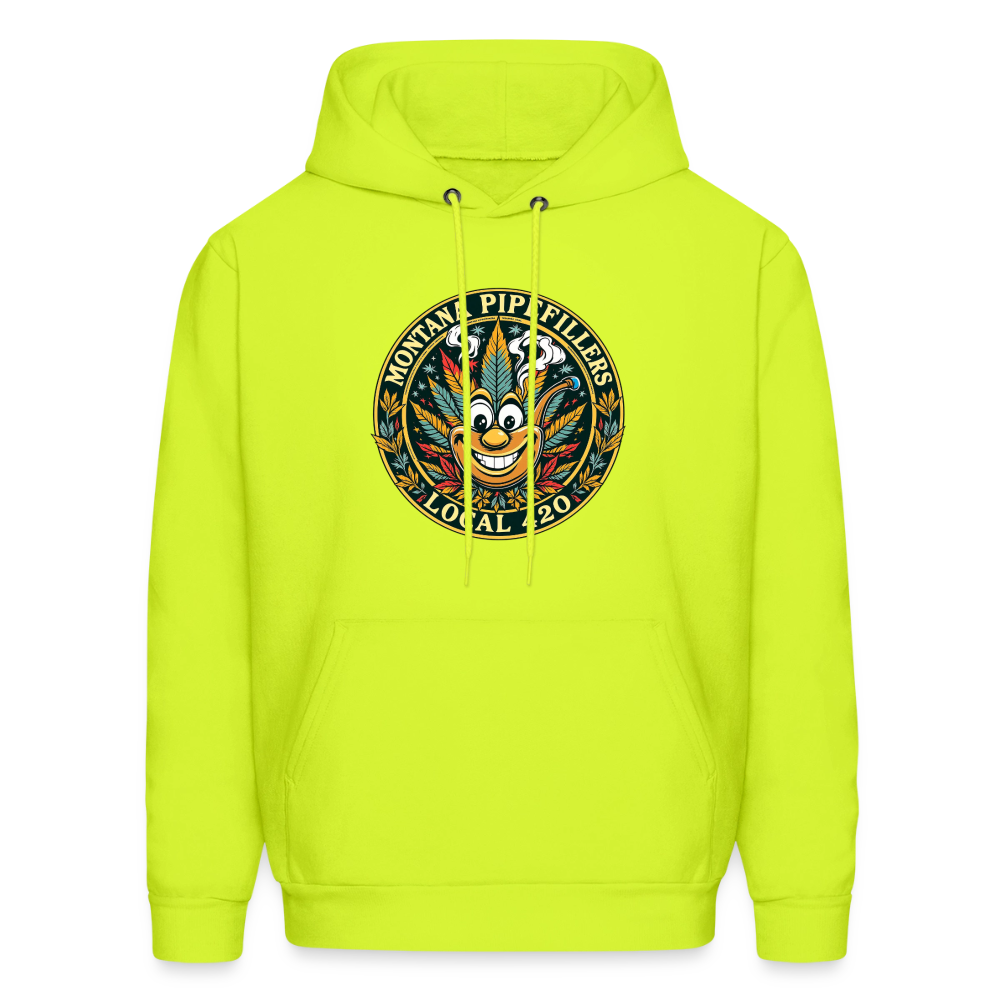 MONTANA PIPEFILLERS LOCAL 420 F/B DESIGN Men's Hoodie - safety green